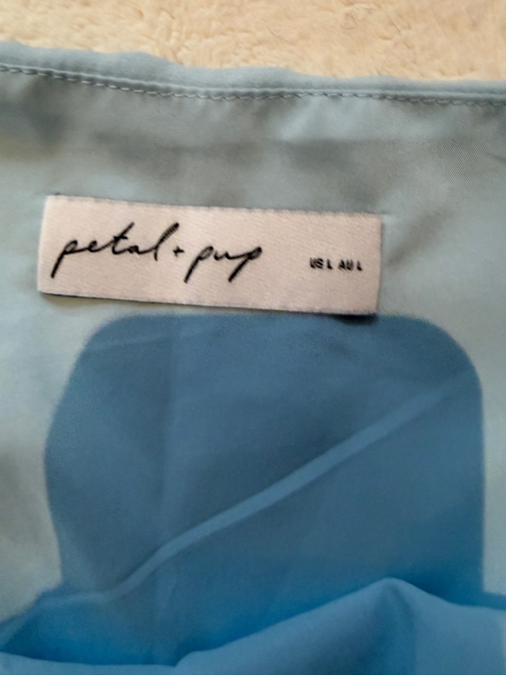 Petal & Pup Light Blue Wrap-Style Maxi Dress - Picture 3 of 4